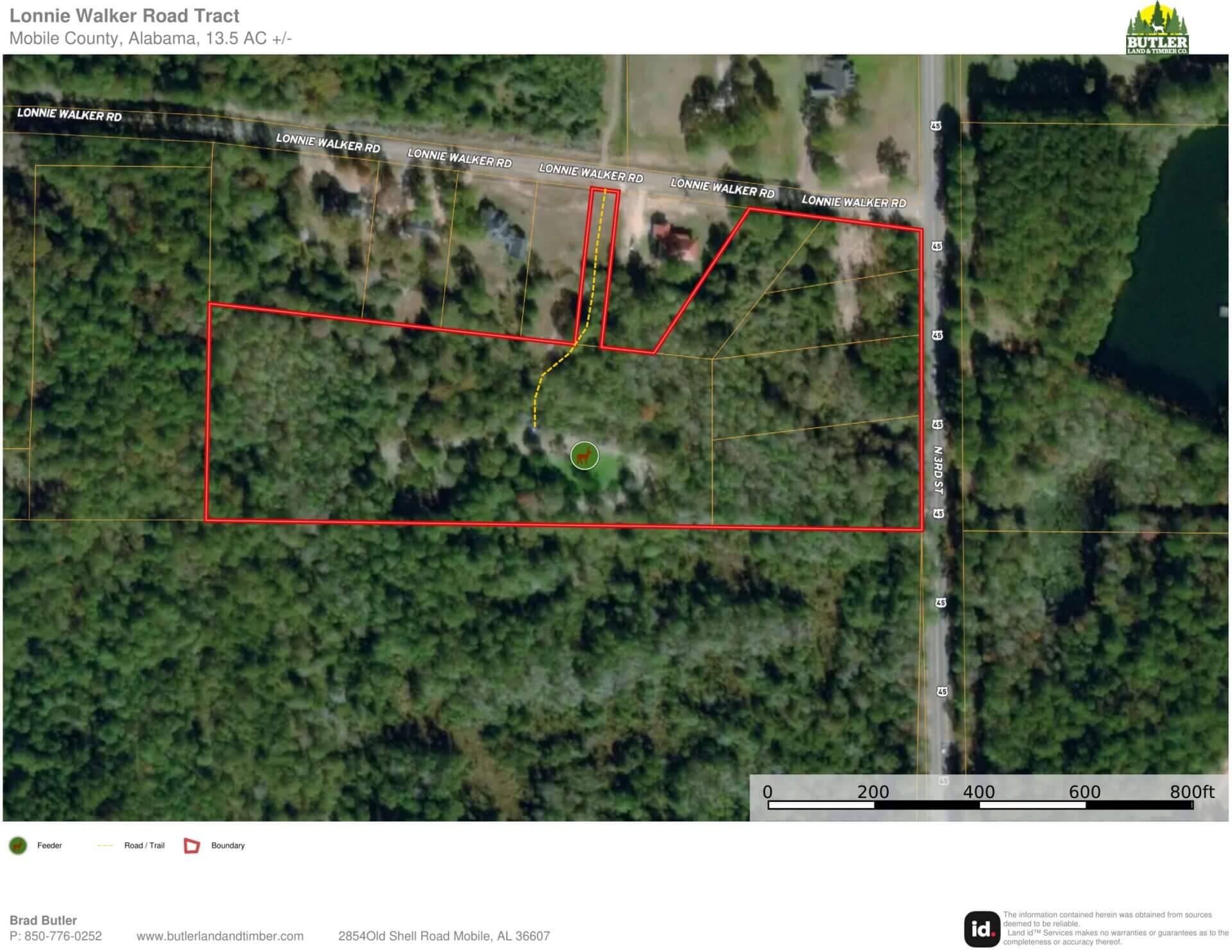 LONNIE WALKER ROAD TRACT 13.5 ACRES CITRONELLE, AL Butler Land
