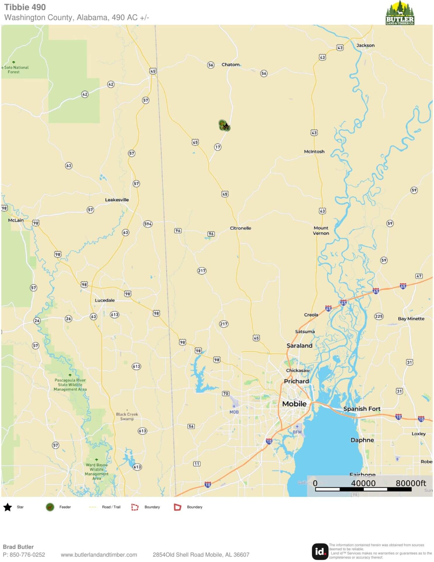 TIBBIE 490 ACRES WASHINGTON COUNTY, ALABAMA Butler Land & Timber Co