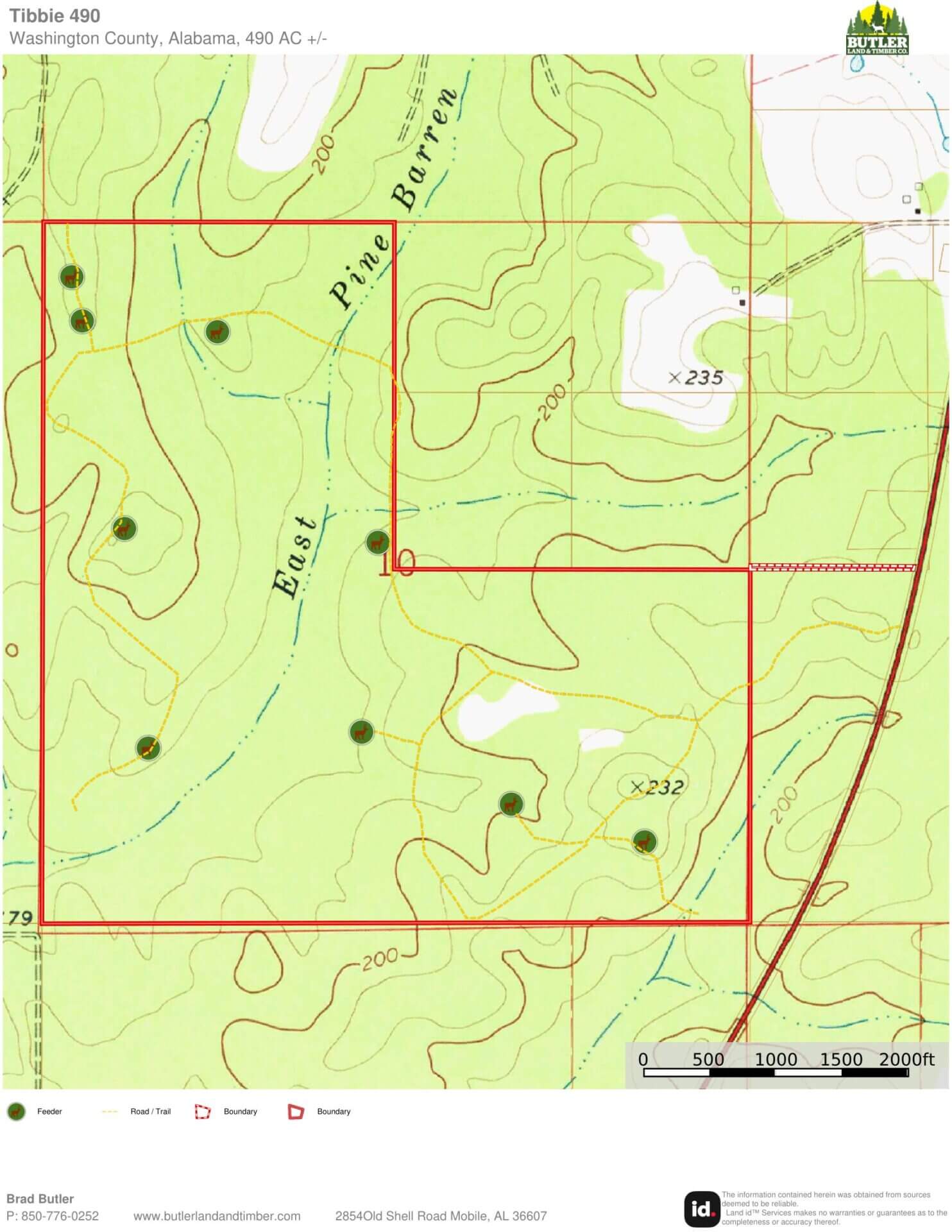 TIBBIE 490 ACRES WASHINGTON COUNTY, ALABAMA Butler Land & Timber Co